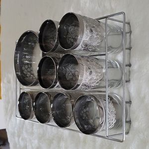 Vintage MCM 10 piece Bar/Glassware set